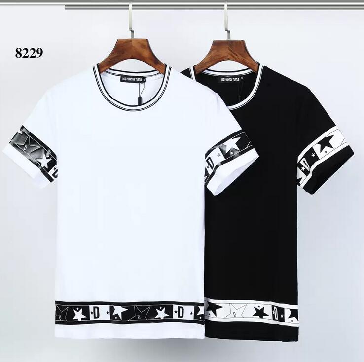 

DSQ PHANTOM TURTLE 2021SS New Mens Designer T shirt Paris fashion Tshirts Summer DSQ Pattern T-shirt Male Top Quality 100% Cotton Top 0547, White;black