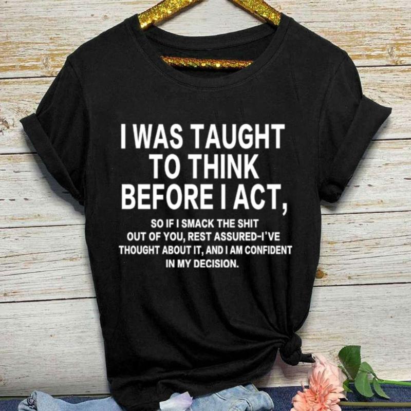 

Women' T-Shirt Women Fashion Casual O-neck Tshirt Letter Print Short Sleeve Top Loose Summer Camiseta Mujer Verano #P3, Bk
