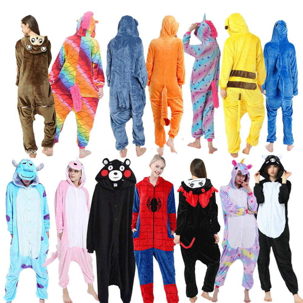 

Cartoon animal one-piece pajamas cute dinosaur bathrobes couple flannel housewear children's Unicorn Tianma