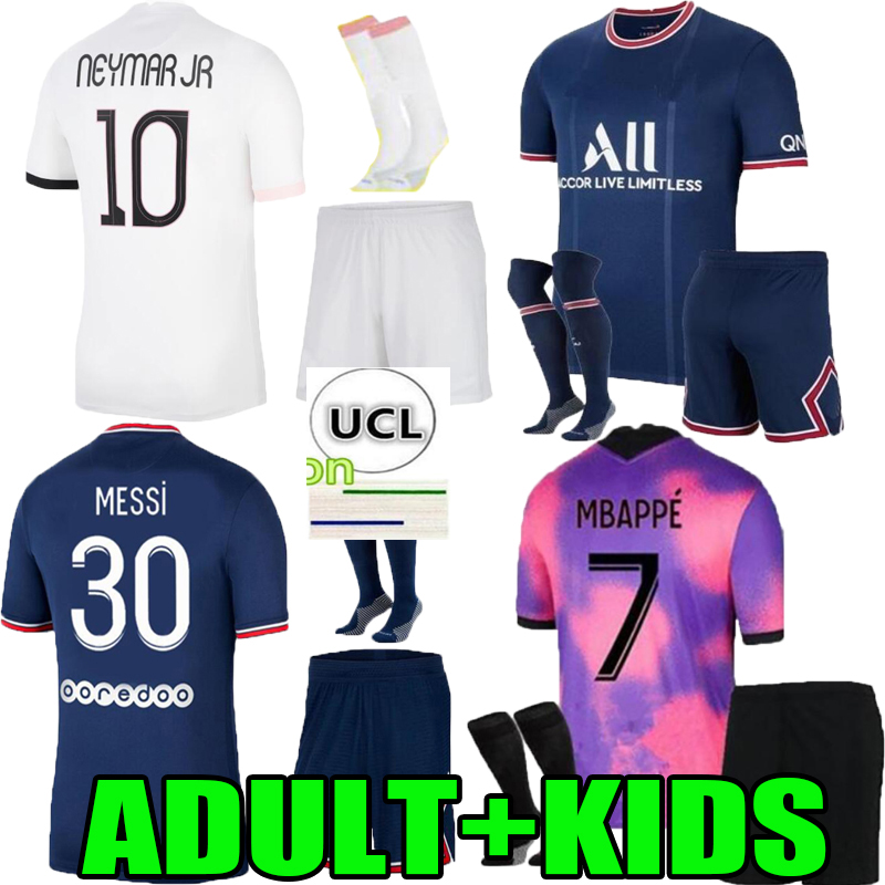 

21 22 paris MESSI home away soccer jersey MBAPPE KEAN NEYMAR JR SERGIO RAMOS DI MARIA DRAXLER men  football shirt 2021 2022 Maillots MARQUINHOS VERRATTI Shorts, 2020;4th