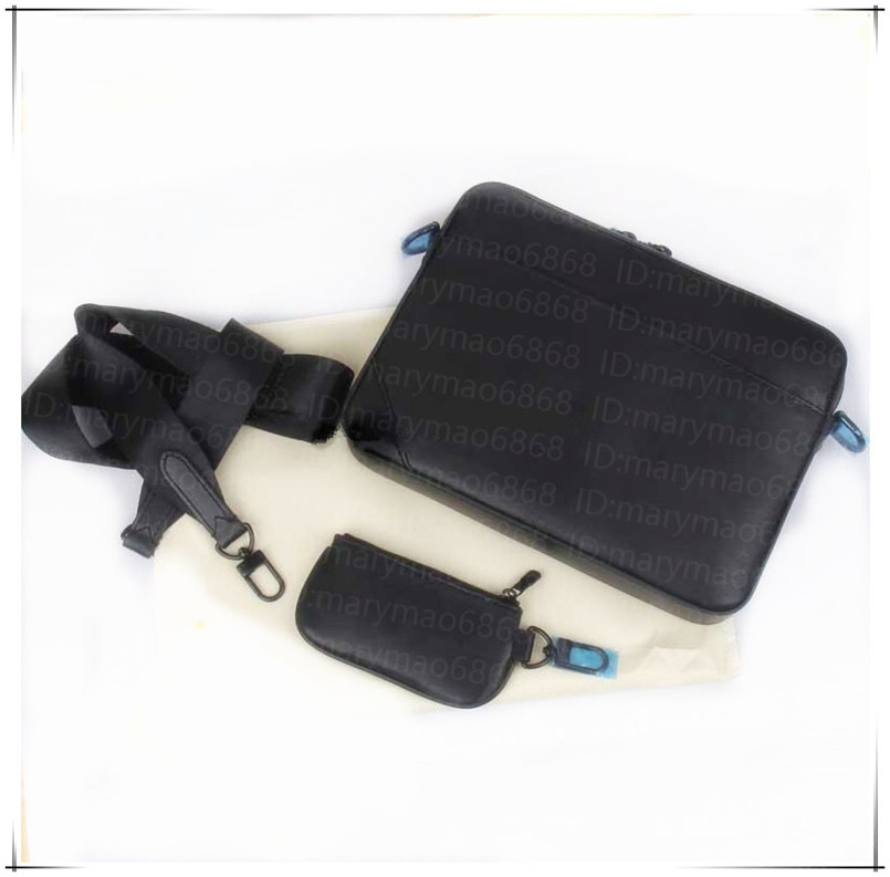 

Fashion Duo Mens Shoulder Messenger Bag 2 Piece Set Mono Embossed Shadow Soft Luxurys Designer Handbags Man Crossbody Bags Leather With coin Purse Wallet, Paper bags are not sold separately