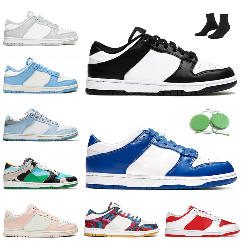 

Top Fashion New Women Mens Running Shoes Dunks Low Black White Coast UNC Grey Fog Rose Whisper Bordeaux Parra Abstract Art Kasina University Red Sneakers Trainers, C26 university red 36-45