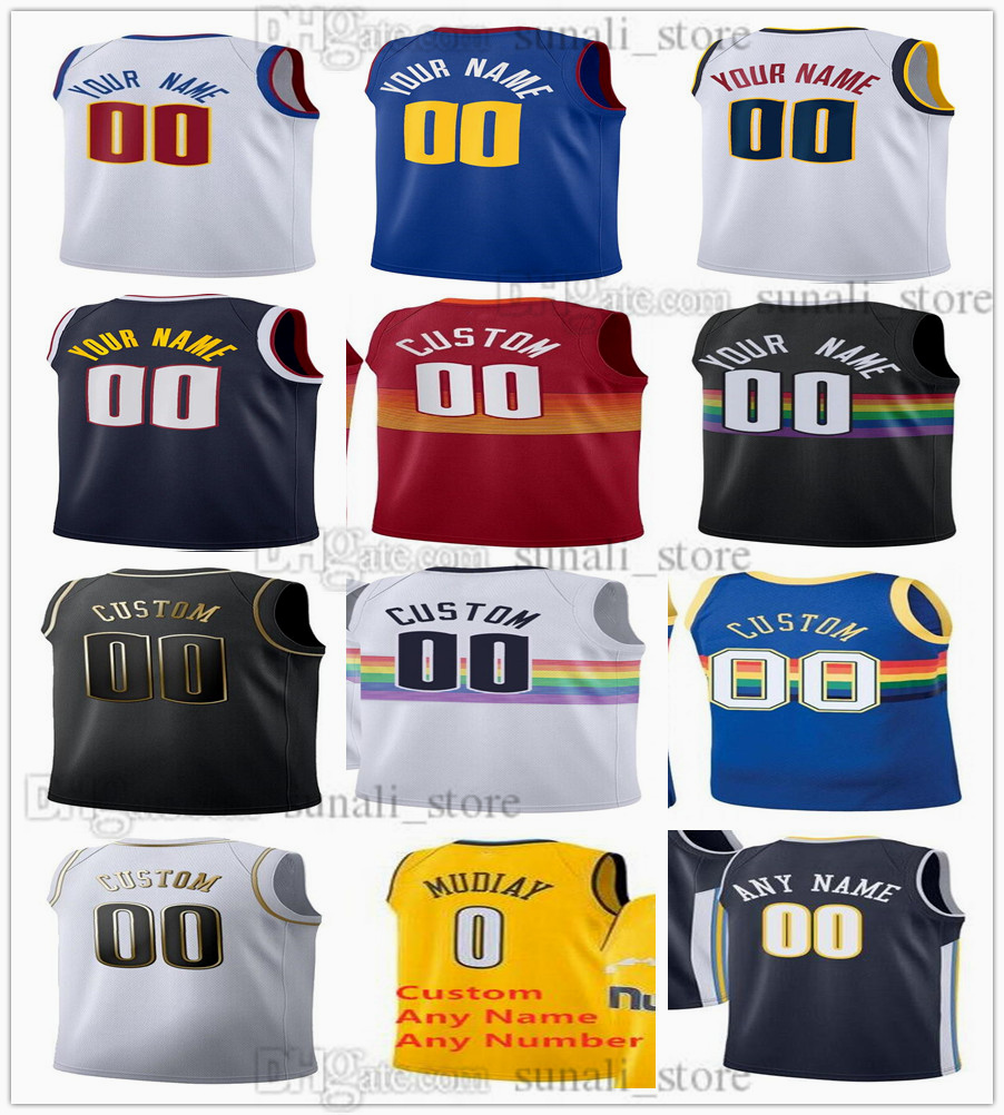 

Printed Basketball Jerseys NahShon Hyland Jokic 15 Nikola 10 Bol Jamal Murray 27 Michael Porter Jr. 1 Aaron Gordon 50 Will Barton 5 Monte Morris 11 Paul Millsap 4 McGee 34, Blue