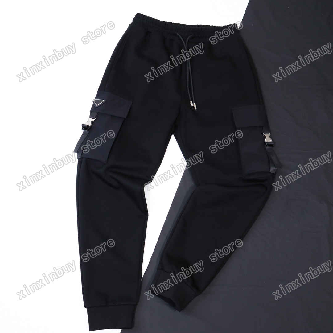 

21ss France Mens designer pants fashion Italy pant triangle side pockets men women casual cotton black xinxin