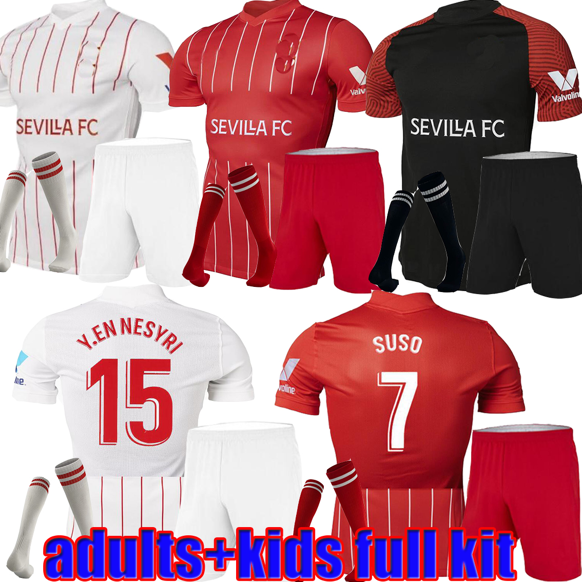 

21 22 Sevilla soccer jerseys fans player version Lamela PAPU GOMEZ I.RAKITIC .OCAMPOS DE JONG J.NAVAS MUNIR SUSO Y.EN-NESYRI 2021 2022 adul, Black;yellow