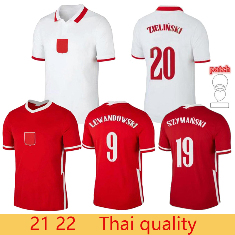 

Thai quality 2021 2022 polonia Soccer Jersey Home away 21 22 red white MILIK POL LEWANDOWSKI PISZCZEK and Jerseys football Shirts uniforms, Black;yellow