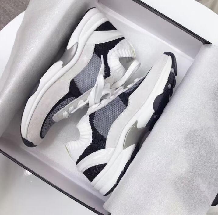 

2021 women men reflective casual shoes luxury designer sneakers party velvet calfskin mixed fiber top quality with box - size 35-45, Color 10