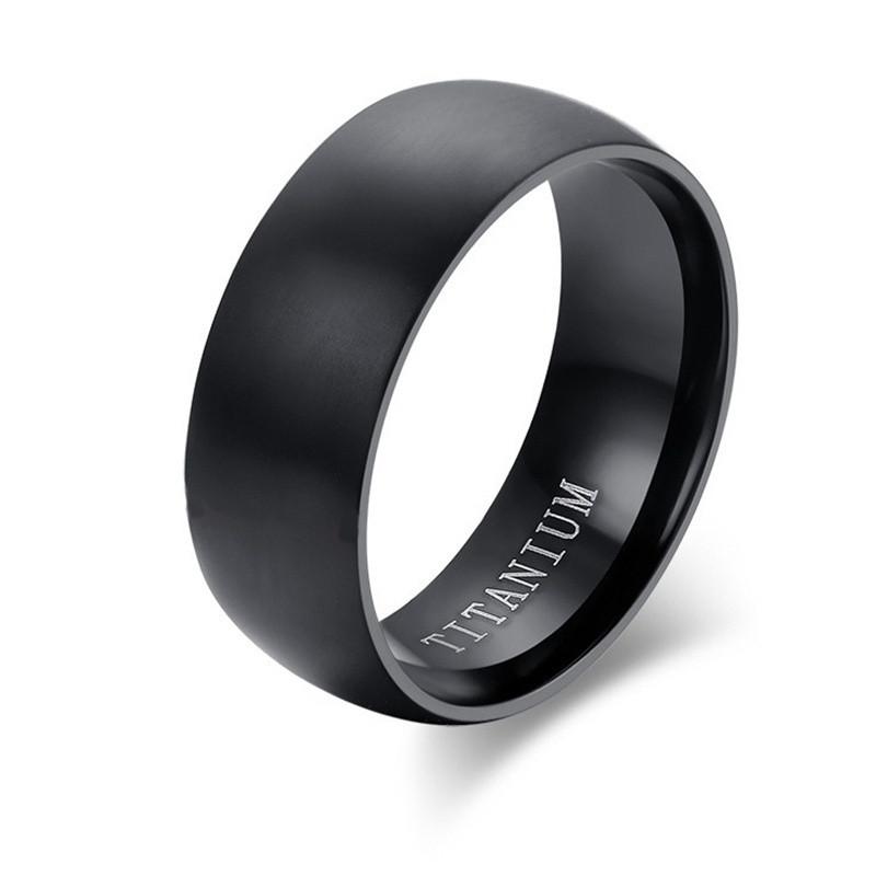 

Wedding Rings Classic Men Stainless Steel Black Solid Simple Vintage Bands Christmas Party Gift Jewelry