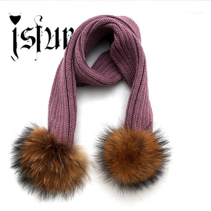 

Eight Colors Cute Children Soft Warm Scarves Brand Winter Must Have Appareal Accessories Knitted Scarf Fur Pom Decoration1