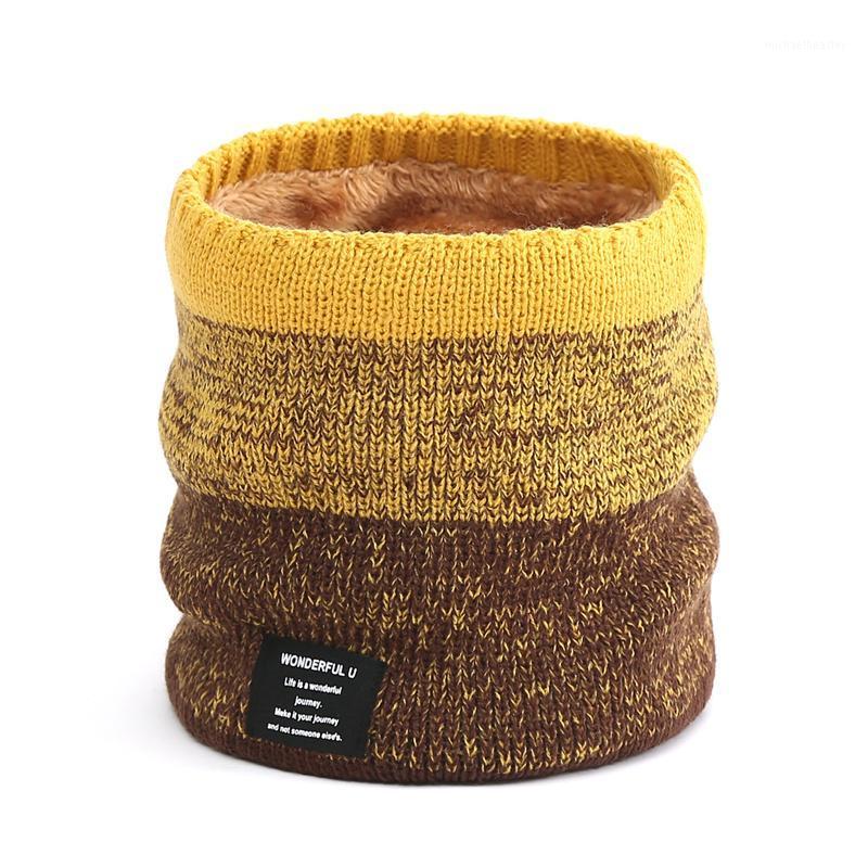 

Scarves 2021 Knit Women Ring Neck Scarf Winter Warm Print Outdoor Thick Cashmere Cycling Men Fur Bufanda Unisex