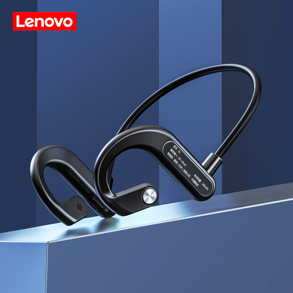 

Lenovo X3 Bluetooth Earphone Bone Conduction Wireless Headphones Not In-ear IPX5 Waterproof Headset With Mic For Sports Run