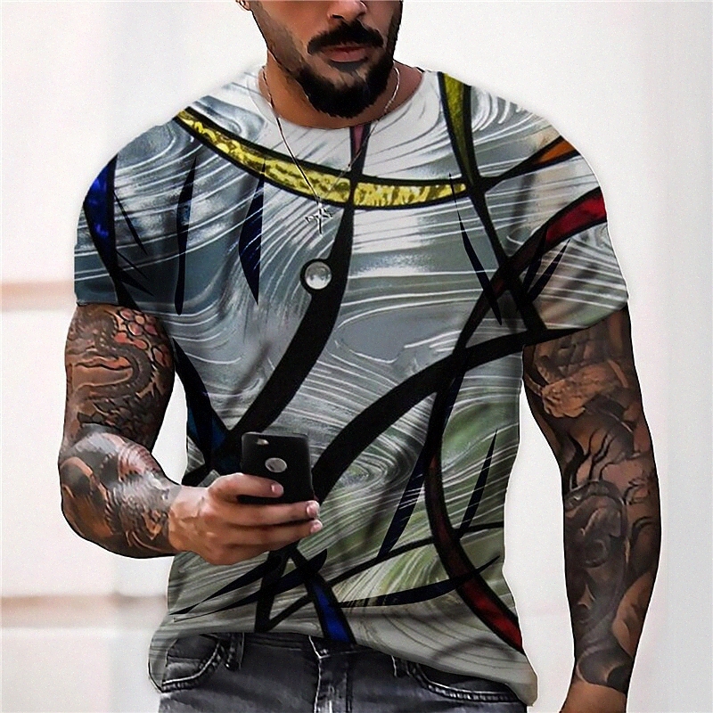 Tee-shirt unisexe Homme T-shirt T-shirt 3D Imprimer Imprimé graphique imprimé de l'équipage d'eau courante Vacances quotidiennes Imprimé à manche