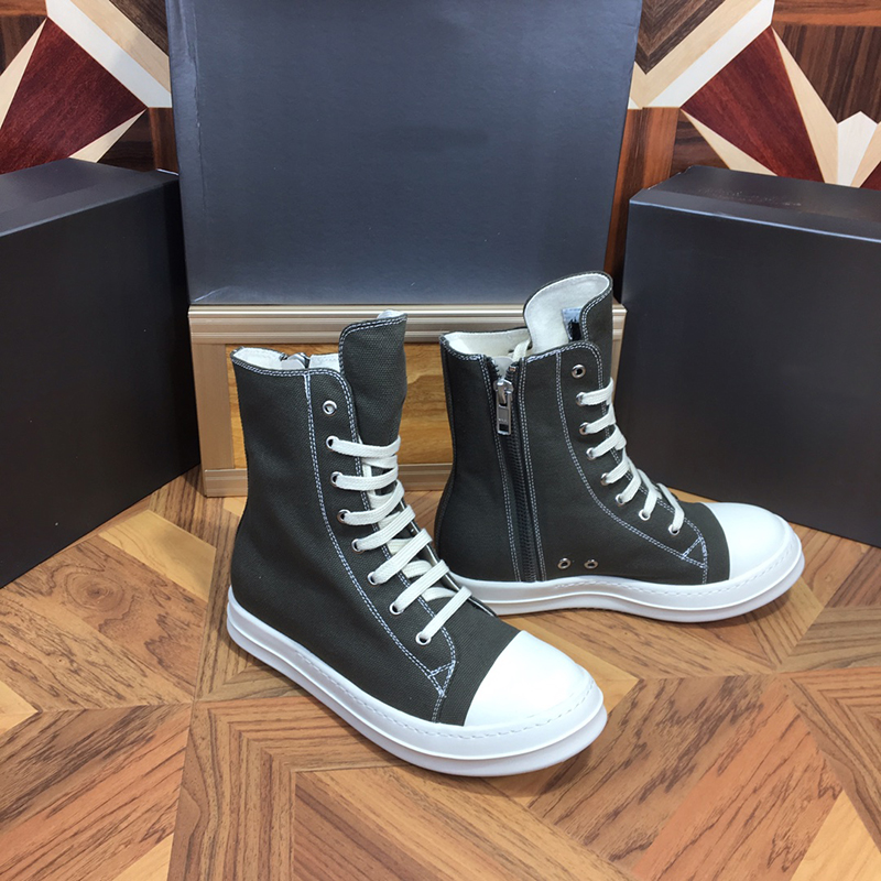 

Trend Designer Casual Shoes Rick Boots Men Women Leather Lace Up Comfort Pretty Chaussure Owens Mens Trainers Daily Lifestyle Skateboarding Shoe Green