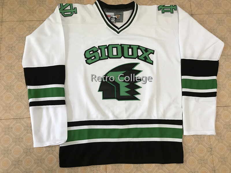 

North Dakota Fighting Sioux University White Hockey Jersey Men's Embroidery Stitched Customize any number and name Jerseys, Black