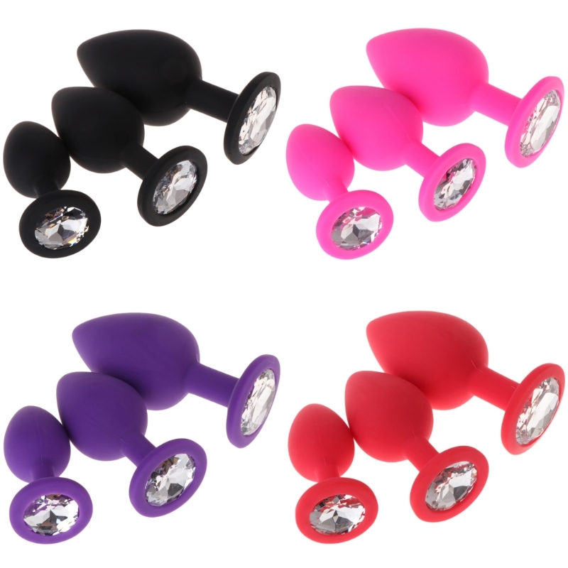 

2021 New 3pcs Silicone Butt Plug Weighted Anal Trainer Sets Enhance Sex Orgasm Product X0401