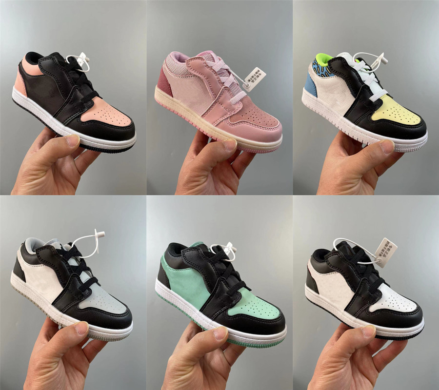 

Designers 1 1S Low Alt Kids Basketball Skateboard Shoes Boys Girls Pink Green Red Black Grey BP Outdoor Casual Sports Infants Sneakers Running shoes Size 26-37, More styles;pls msg