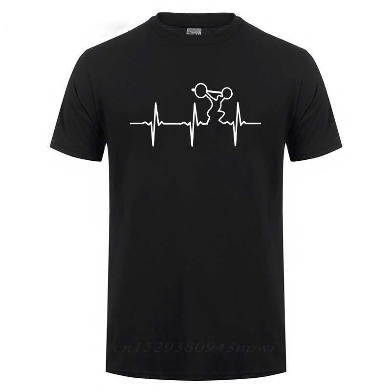 

Heratbeat Of Weightlifter T Shirt Funny Birthday Gift For Men Dad Father Husband Gymer Fitness Bodybuilding Crossfit T-Shirt Top 210629, Black