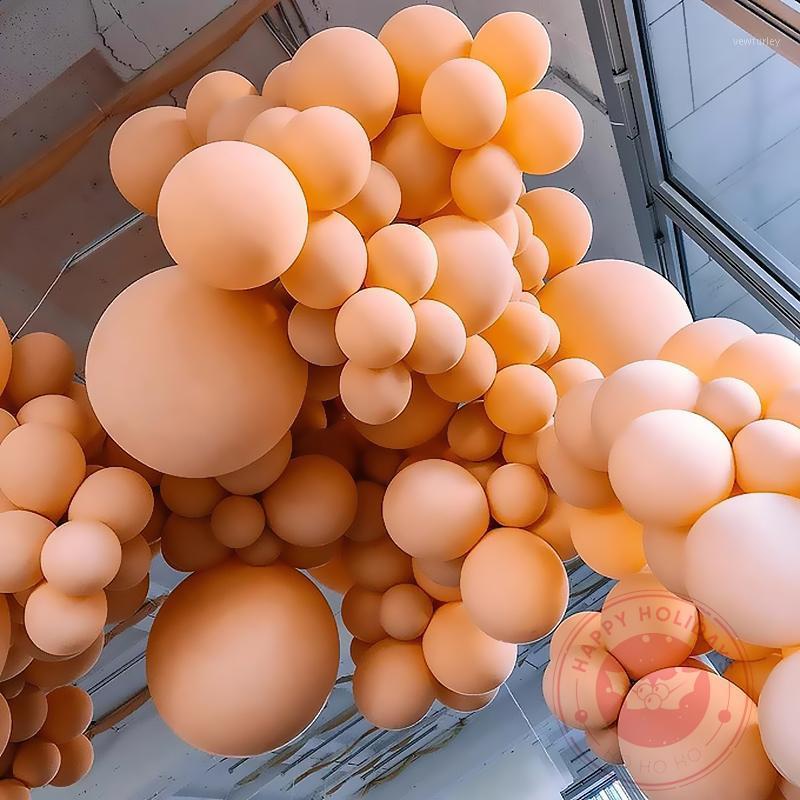

Party Decoration 18-36inch 20/40pcs Latex Balloons 5-12inch Small Matte Orange Pink Gold Silver Wedding Birthday Helium Balloon