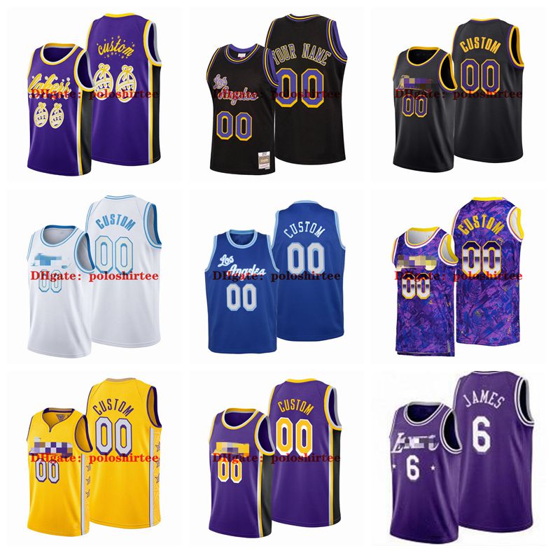 

Lakers's Custom Carmelo Anthony #7 Davis #3 Basketball Jersey Russell Westbrook #0 Rondo #4 James #6 Howard #39 2021-22 city jerseys Men black LBJ Mamba University, As photo