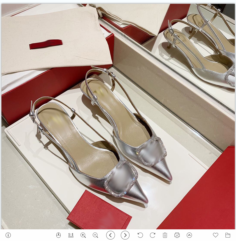 

2021 Good Quality Fashion Women Luxurys Designers Shoes Designer Sandals Womens Luxury High Heels Sandal Dress Shoess With Box Size 35-41 -G399, Silver