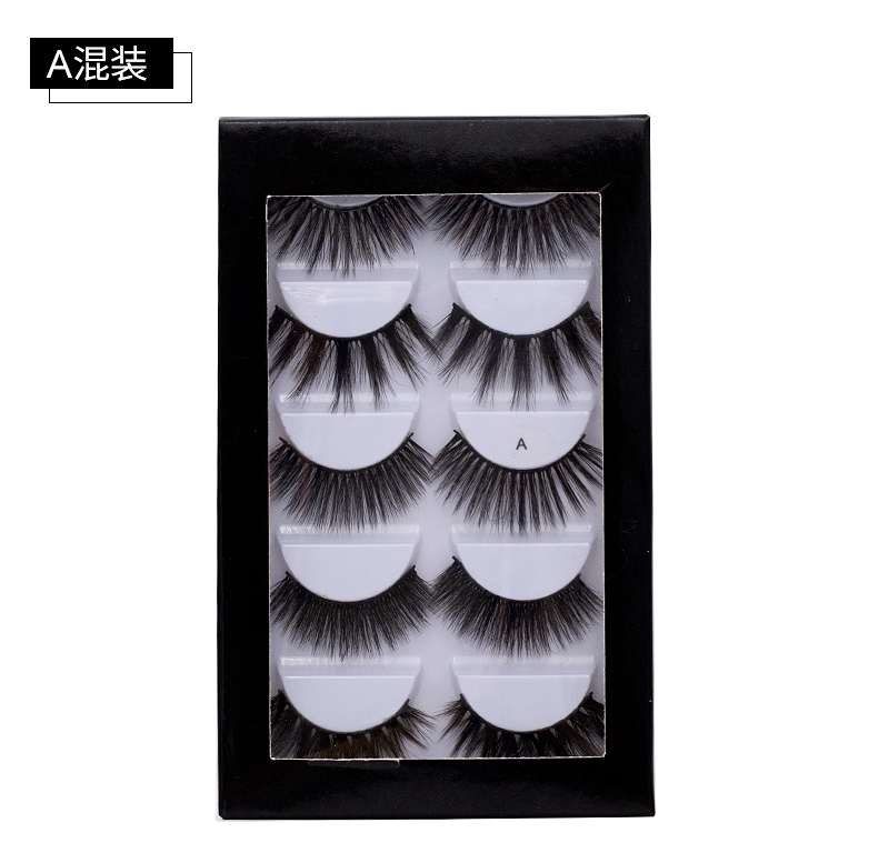 

5 Pairs Multipack 3D False Eyelashes with pacakging box wholesale Handmade Wispy Fluffy Long Eye Lashes