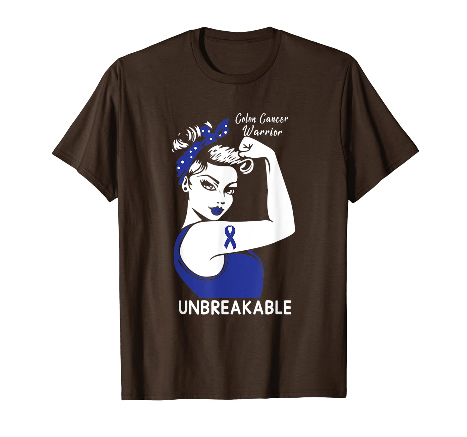 

colon cancer warrior unbreakable t shirt by teerooster, White;black