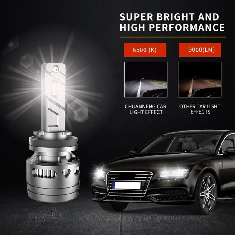 

Car Headlights T8 55W 6500K Automotive LED Headlight Super Bright White Light Far And Near Bulb H3 H4 H7 Modified