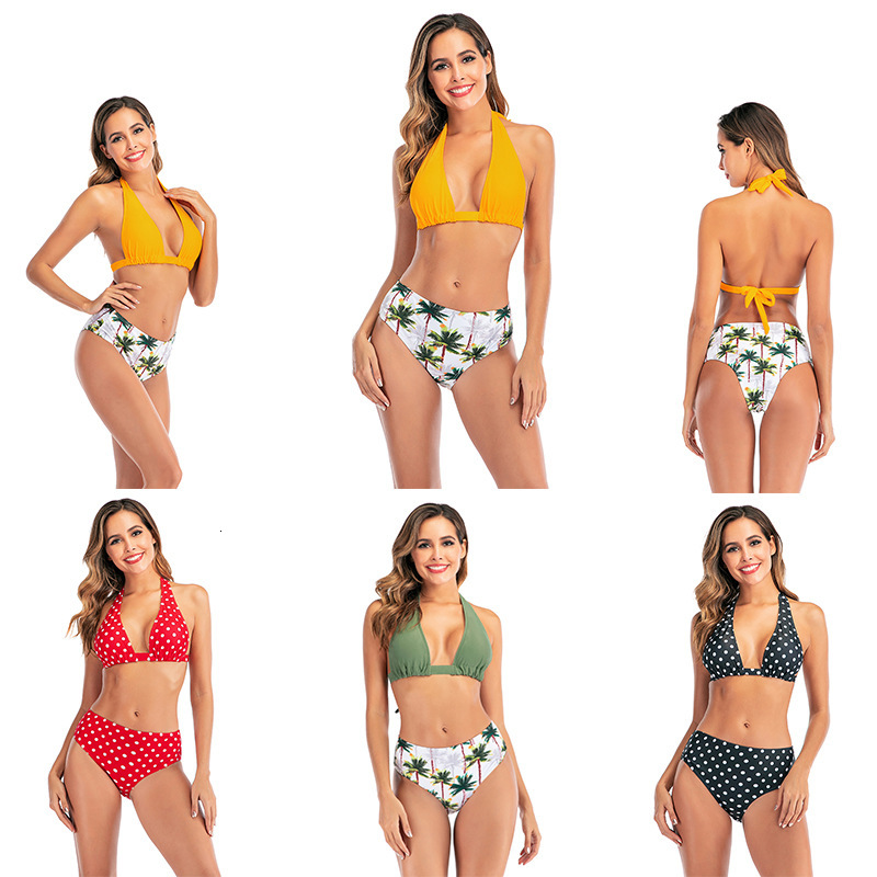 Waist High 2021 Split Fashion Sexy Women&#039;s Swimsuit Bikini-image-678667159