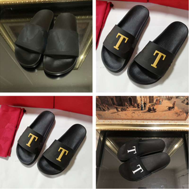 

Womens Men Sandals Slide Slippers Fashion Printing Beach Leisure Indoor And Outdoor Flat Flip Flops Leather Sandal Shoes Ladies Gentlemen Slipper With Box, Make up the different price