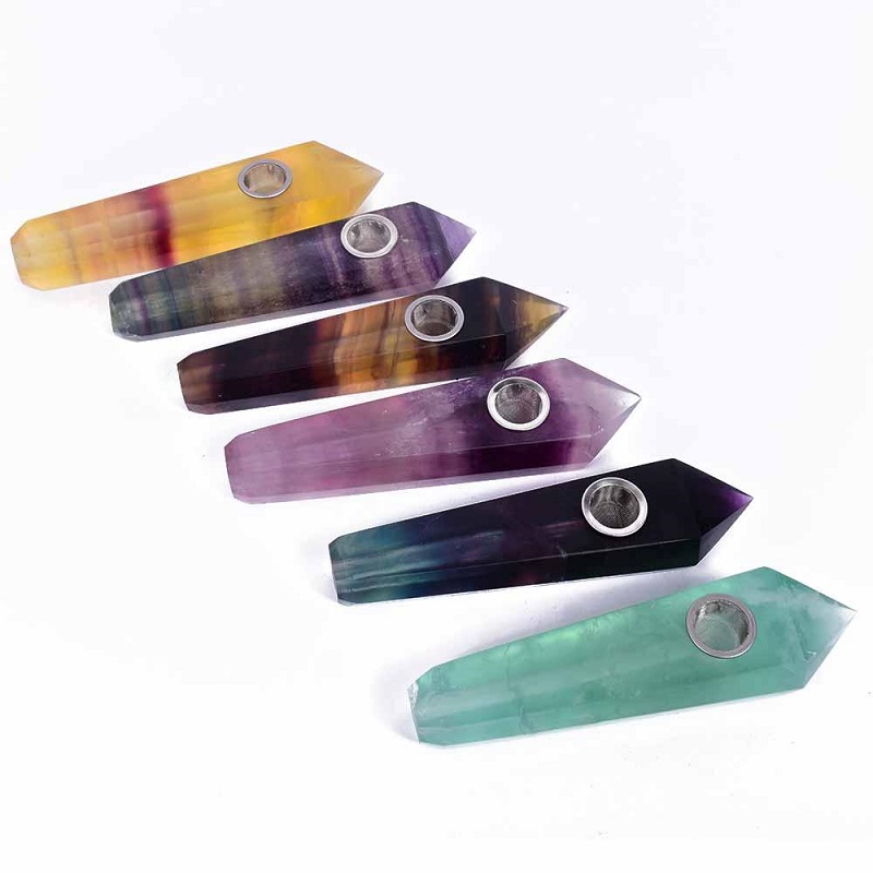 

Complete variety Natural Quartz Crystal Smoking Pipes Energy stone Wand Healing Obelisk Tower Points Gemstone Tobacco Pipe w/gift box