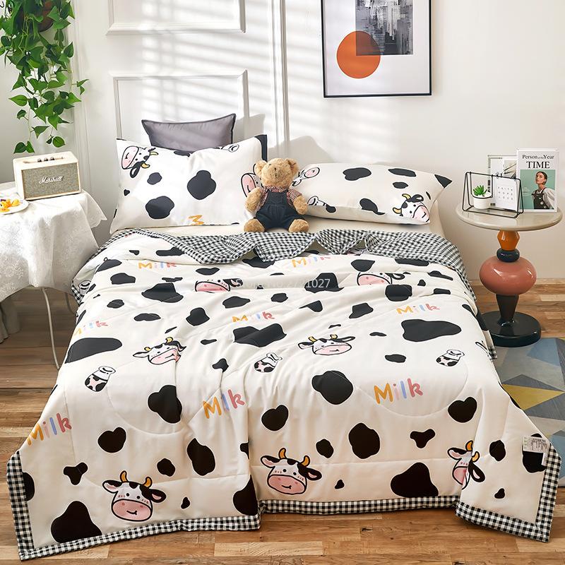 

Comforters & Sets Summer Quilt Air Conditioner Printed Pattern Student Dormitory Cool, 11