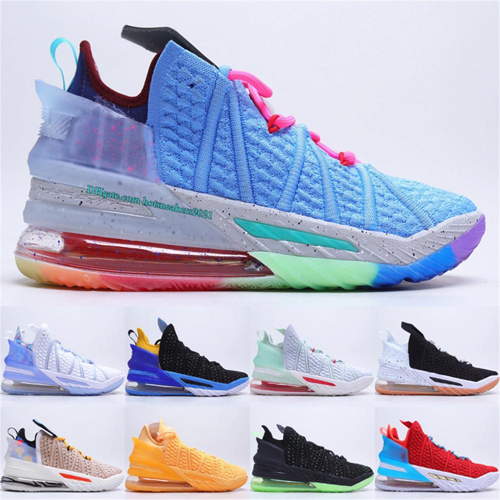 

Fashion LeBroned 18s Basketball Shoes Top Quality EP Empire Jade Sisterhood GS Play For The Future Reflections Flip XVIII Classic Sneakers, Black