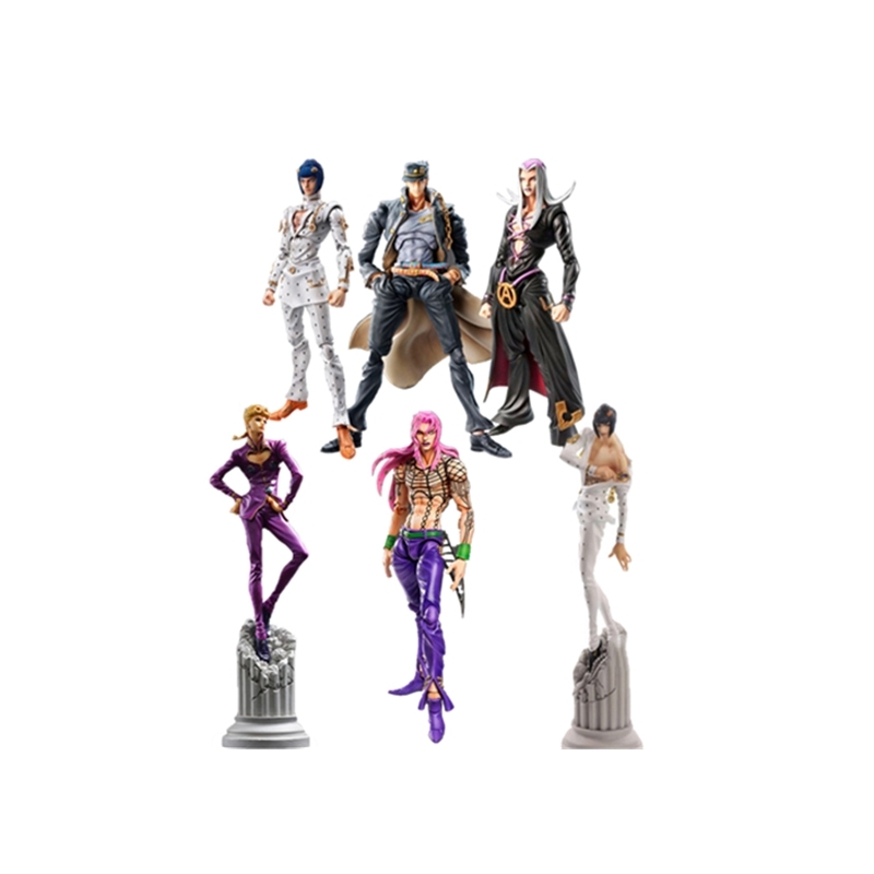 

15cm Jojo's Bizarre Adventure Anime Figure Diavolo Bruno Bucciarati Giorno Giovanna Leone Abbacchio Kujo Jotaro Action Figures, No box