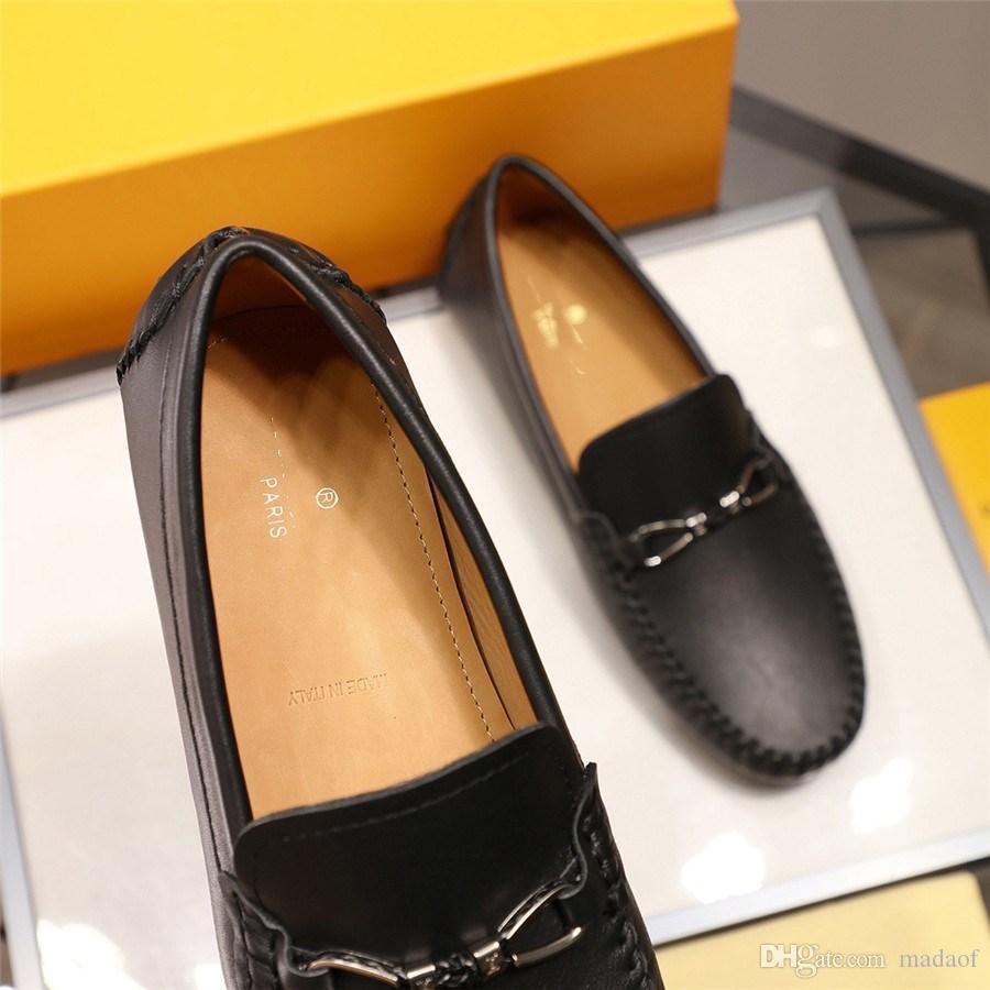 

G1 Hanmce MAN SHOE 4 Color DESIGNER US 6 - 12 SIZE LUXURY MEN LOAFER SHOES LEATHER 22, #03