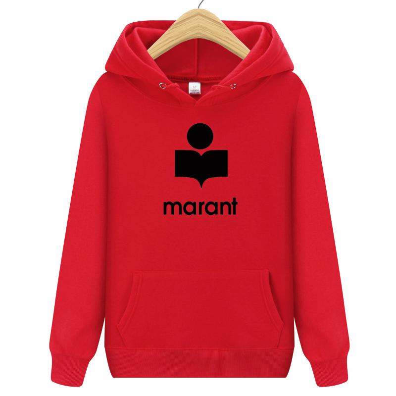 

Unisex Men's Couple Hoodies Sweatshirts Women Marant Casual Streetwear Hooded Loose Pullovers Tracksuit Tops Female Oversize Hoodie PQSQ, Black
