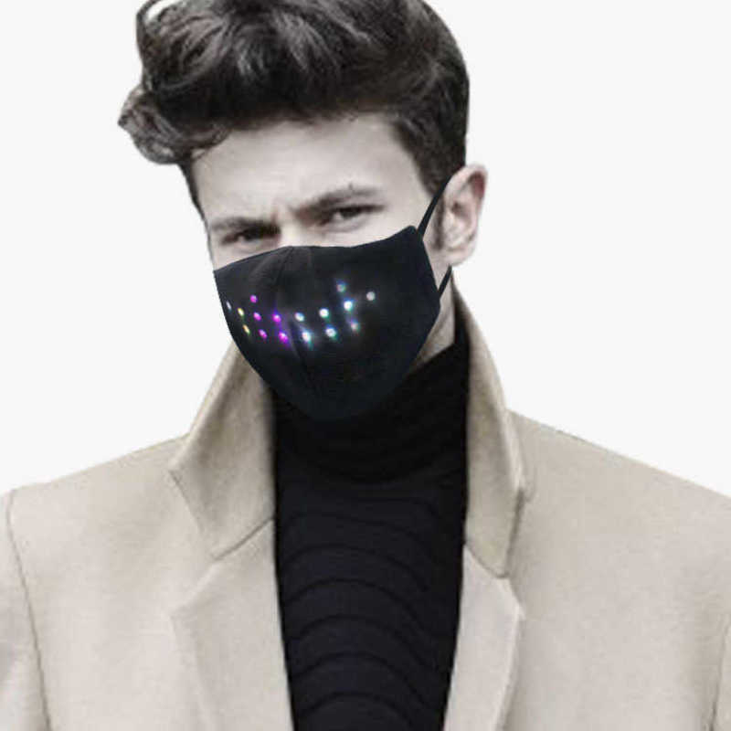 

led voice control party cheer prop led cool film mask