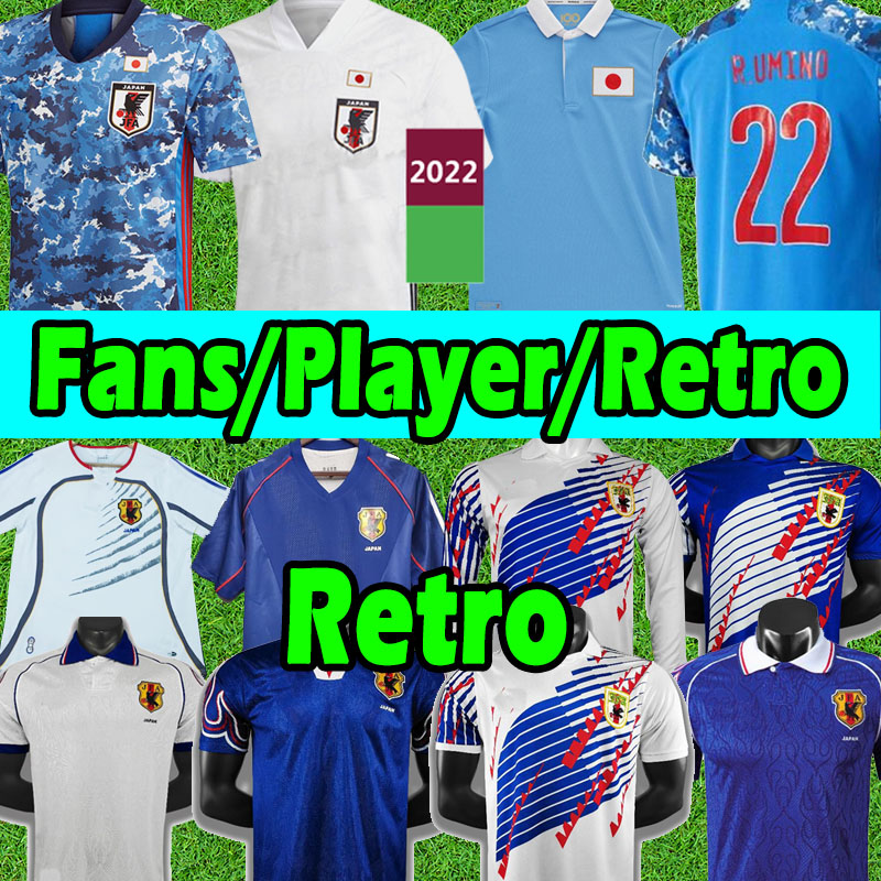 

2022 Japan soccer jersey World Cup 1994 1998 2002 2006 jerseys Qatar retro SAMURAI BLUE MINAMINO ATOM Tsubasa KAGAWA OKAZAKI NAGATOMO HASEBE Football Shirt 2021, 100th jersey
