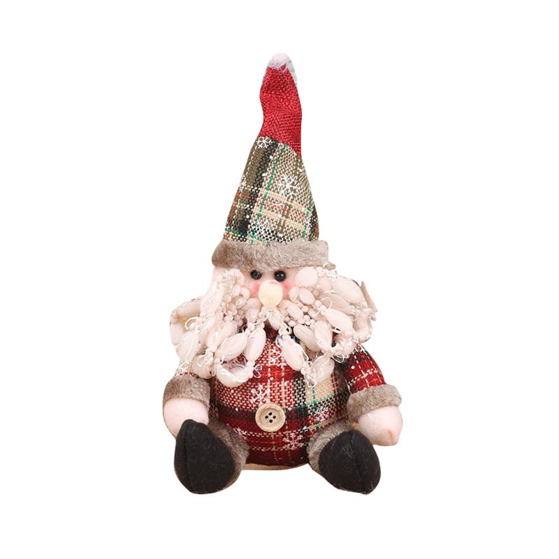 

Christmas Decorations Santa Snowman Deer Fabric Pendant Xmas Tree Ornaments Home Plush Toys Soft Stuffed Toy For Children Gifts