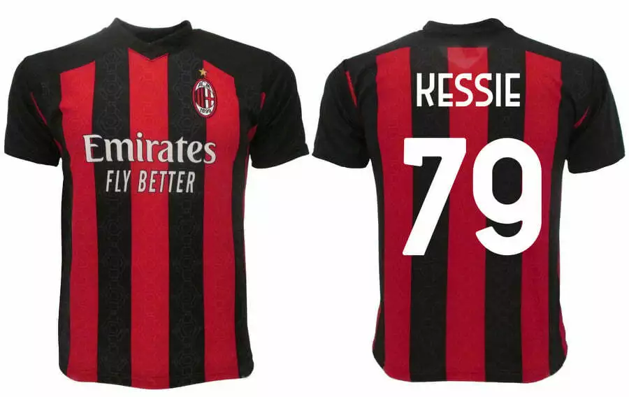 

Jersey AC Milan t-shirt Kessie Franck N 79 Adult Boy Kid, White;black