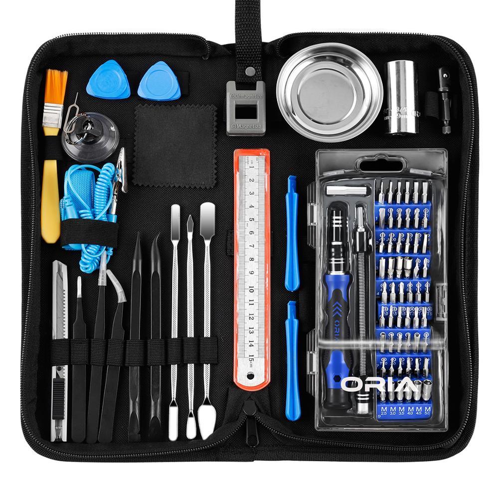 Oria precision screwdriver set repair tool kit 84-in-1 magnetic screwdriver set iPhone pc watches professional driver kit-image-693352469