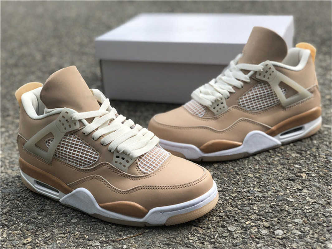 

2021 Released Authentic 4 Shimmer 4s Men Women Athletic Shoes Ronze Eclipse Orange Quartz Metallic Silver Retro DJ0675-200 Sports Sneakers