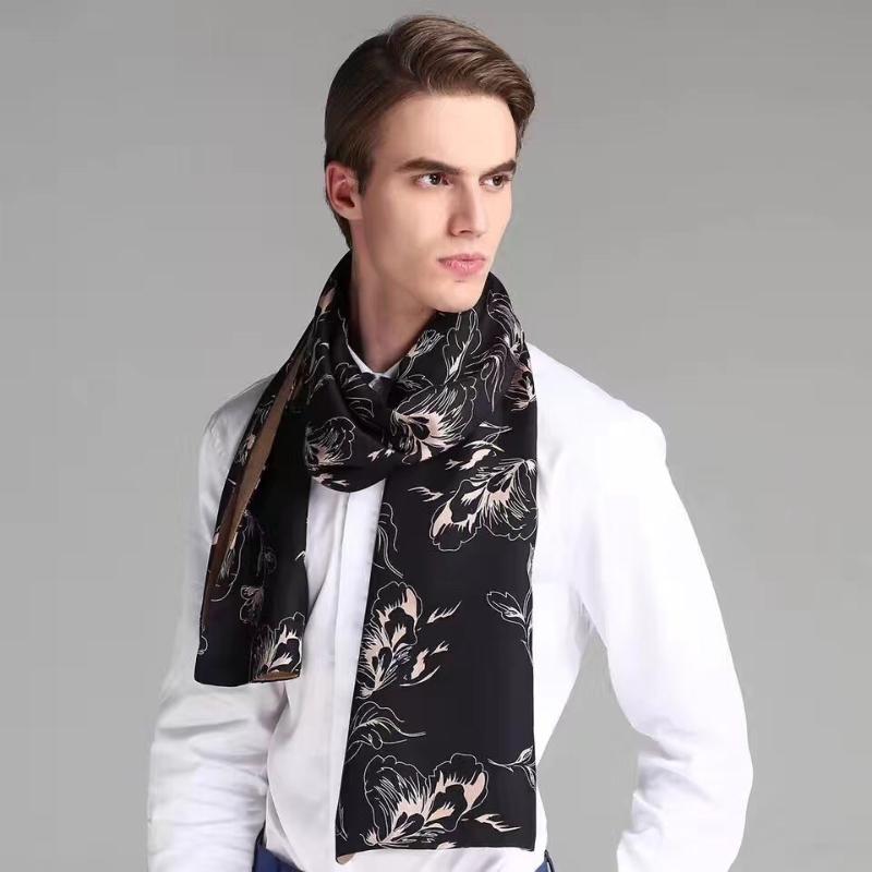 

Scarves Fashion Two Sides Gentleman Scarf Silk Feeling Male Gift For Men Warm Love Drop Wholesale Good Evaluation NWJ1