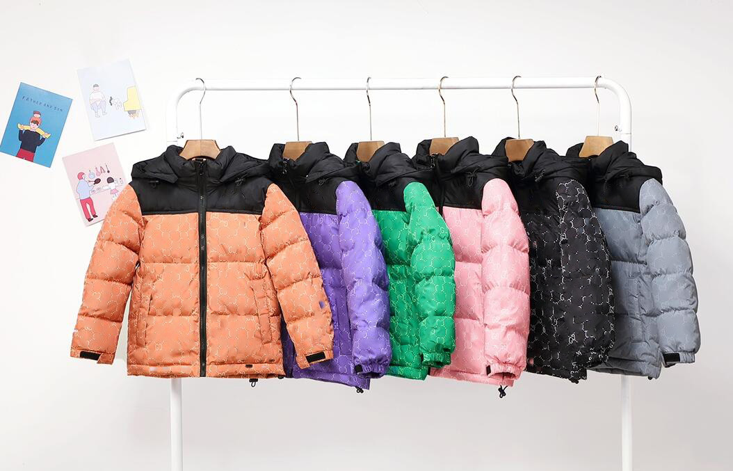 

Kids down coat autumn/winter joint small and medium-sized children's outwear printing full logo boys girls baby hooded jacket, Customize