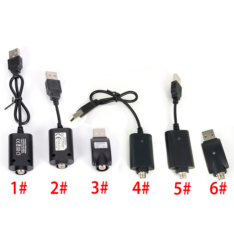 

6 Styles USB Chargers ego-T 510 Thread Male Female Wireless Cable Charger for Rechargeable Vape Pen Battery