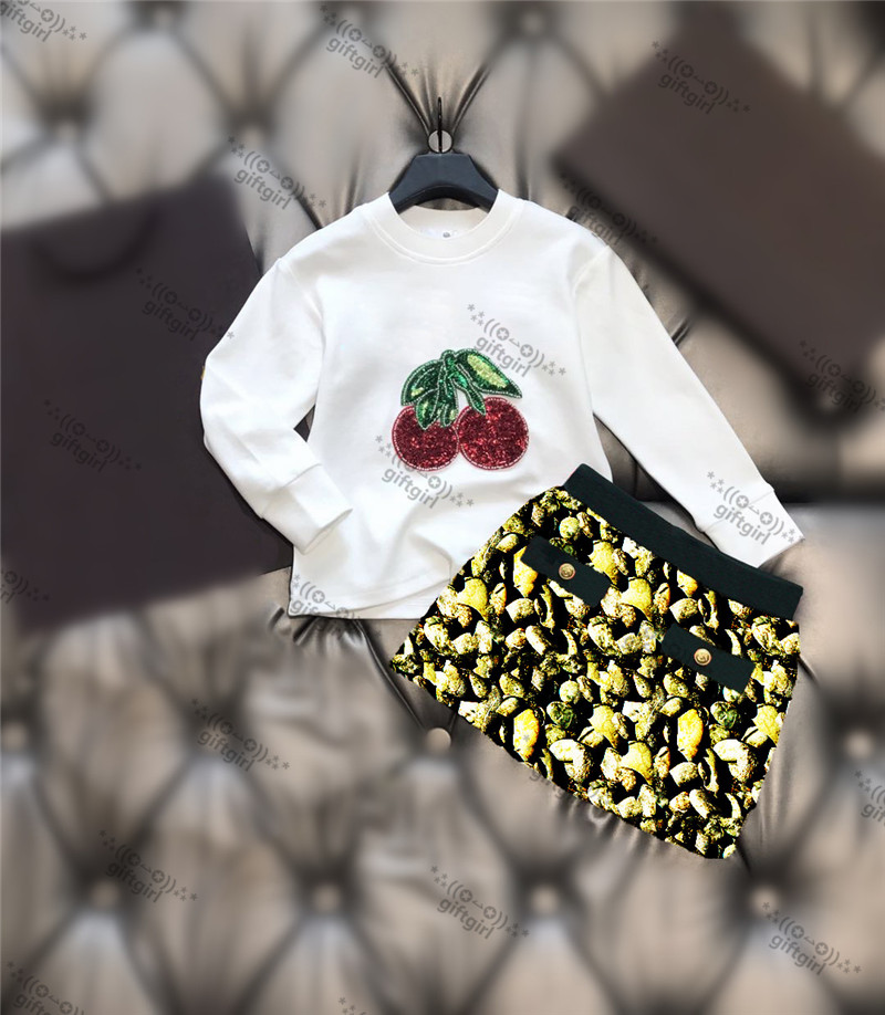 Fashion Skirt Sets Hipster Top Quality Girl's Designer Clothing Outdoor Kids Luxury Fabric Children Wear Plus Size 90-160cm
