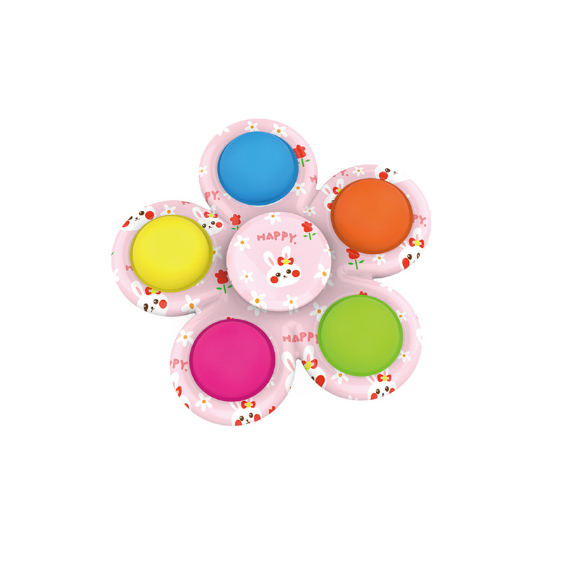 

2022 Easter Fidget Spinner Toy Simple Dimple Tie Dye Push Fidgets Party Favors Sensory Toys Easy to Carry Hand Spinners for ADHD Anxiety Stress Relief