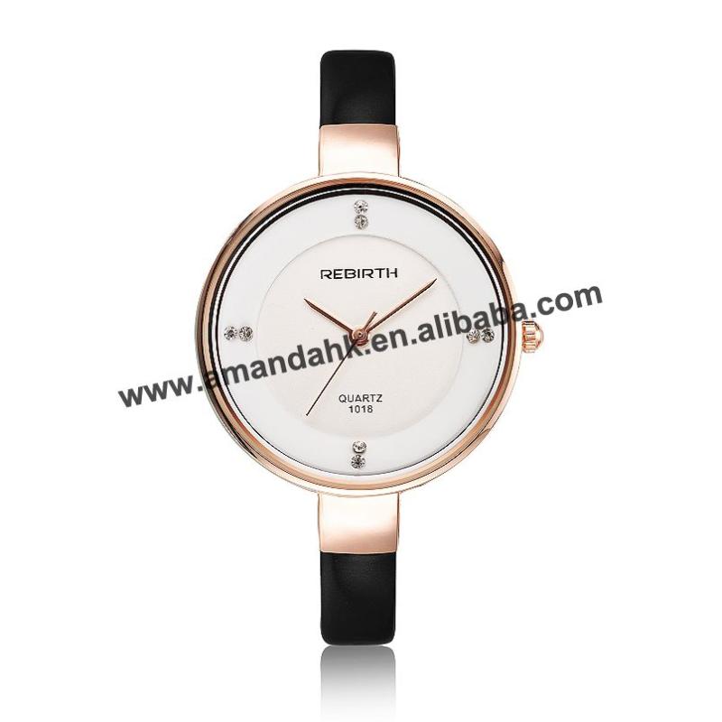 

Wristwatches 50pcs/lot REBIRTH Men Watches Top Stainless Steel Clock Male Casual Quartz Watch Sport Wristwatch, Black