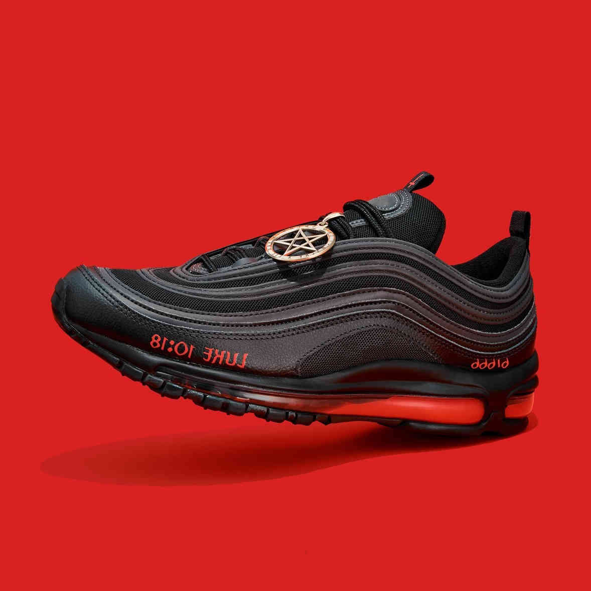 

Newest MSCHF Lil Nas X Satan 97 mens running Shoes 97s luke 10:18 men women trainers sports sneakers 36-45 High quality Jogging, Bubble wrap packaging