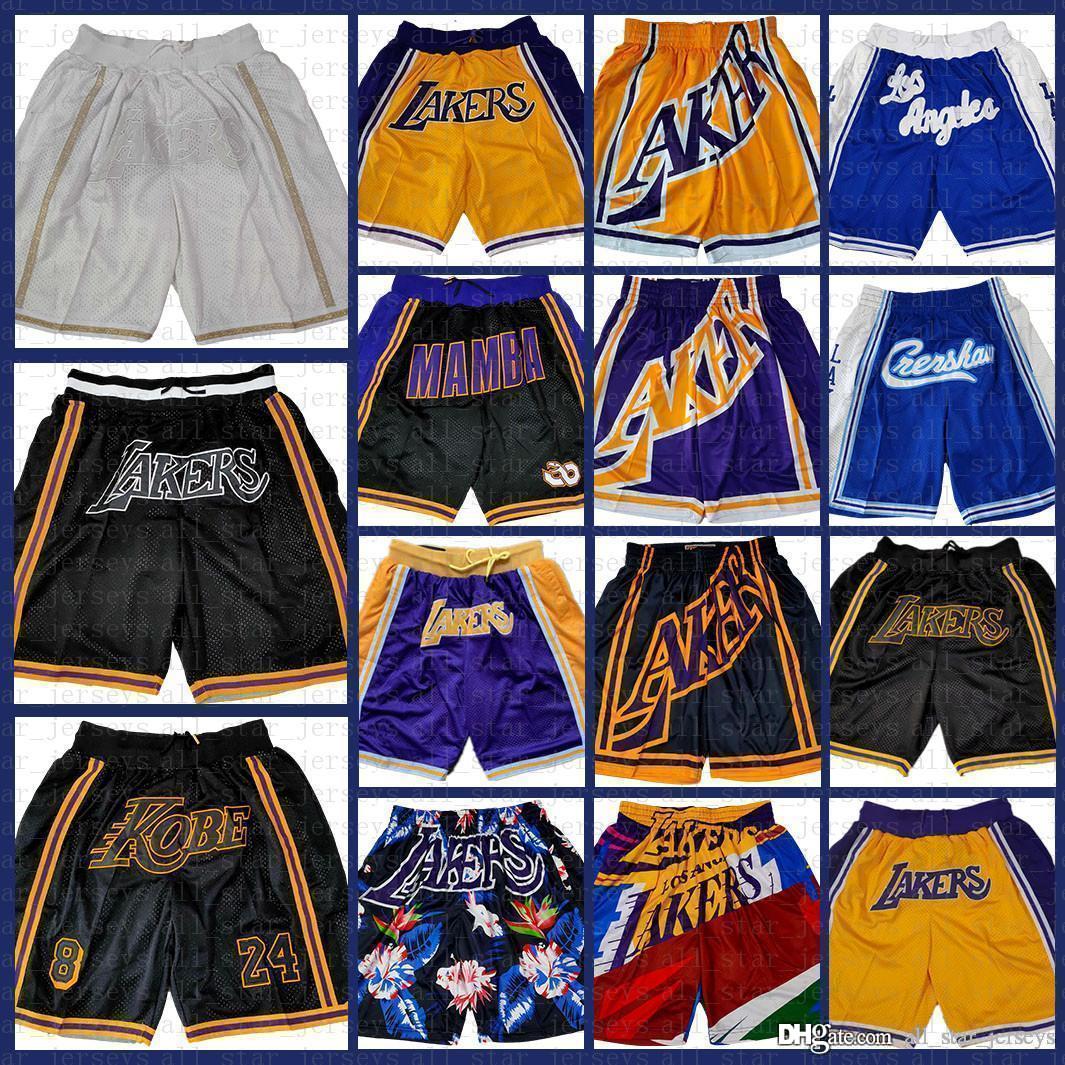 

Los Angeles Lakers Basketball Shorts Just DON Chicago Bull Memphis Grizzlies New Atlanta Hawk Miami Heat 20, Black;red