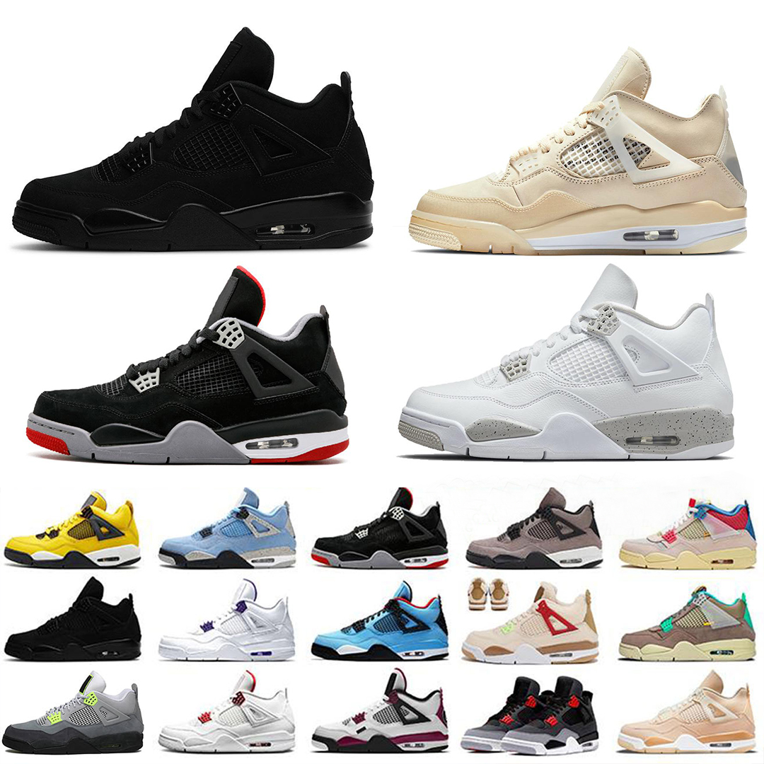 

Jumpman 4 Basketball Shoes Fire Red Thunder Black Cat Sneakers Men Women Trainers Bred University Blue white oreo Sneaker Outdoor Shoe, 41